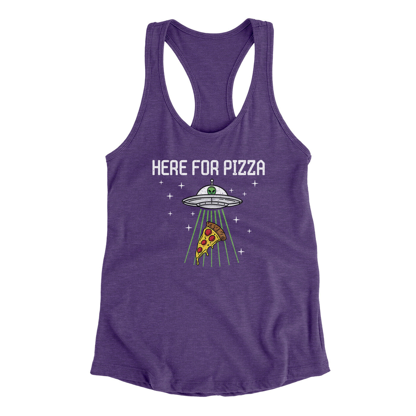 Here For The Pizza Women's Racerback Tank | Funny Shirt from Famous In Real Life