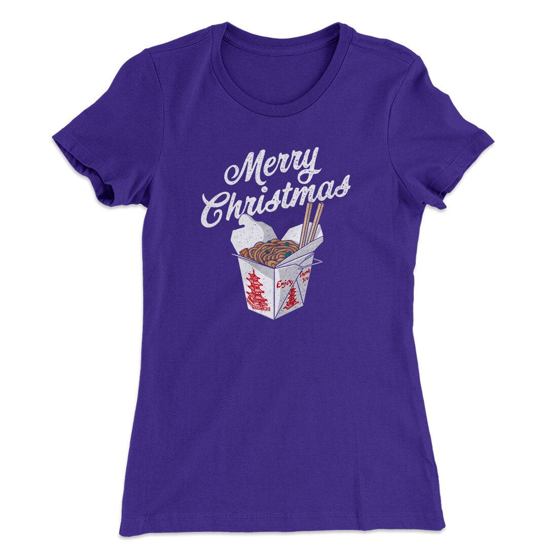 Merry Christmas Takeout Women's T-Shirt | Funny Shirt from Famous In Real Life
