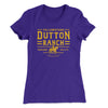 Yellowstone Dutton Ranch Women's T-Shirt Purple Rush | Funny Shirt from Famous In Real Life