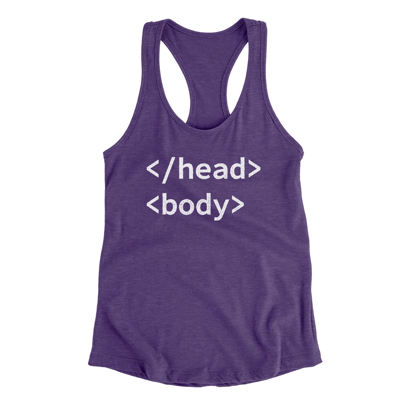 Html Head Body Funny Women's Racerback Tank | Funny Shirt from Famous In Real Life