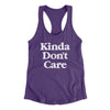 Kinda Don't Care Funny Women's Racerback Tank Purple Rush | Funny Shirt from Famous In Real Life