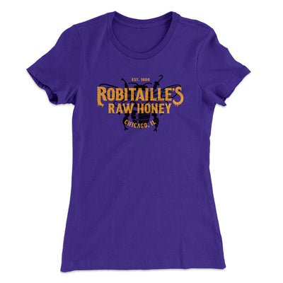 Robitaille's Raw Honey Women's T-Shirt Purple Rush | Funny Shirt from Famous In Real Life
