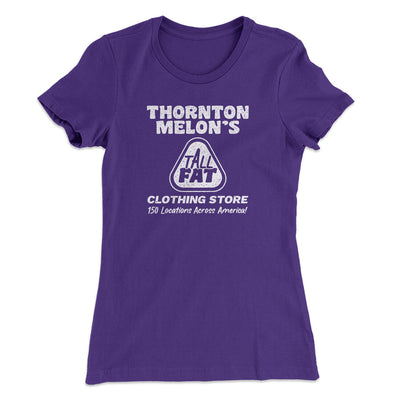 Thornton Melon's Tall And Fat Women's T-Shirt Purple Rush | Funny Shirt from Famous In Real Life