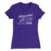 Introverted But Willing To Talk About Cats Women's T-Shirt Purple Rush | Funny Shirt from Famous In Real Life