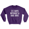 00 Days Without A Dad Joke Ugly Sweater Purple | Funny Shirt from Famous In Real Life
