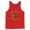 Touchdowns And Turkeys Funny Thanksgiving Men/Unisex Tank Top Red | Funny Shirt from Famous In Real Life