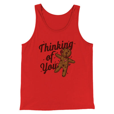 Thinking Of You Men/Unisex Tank Top Red | Funny Shirt from Famous In Real Life