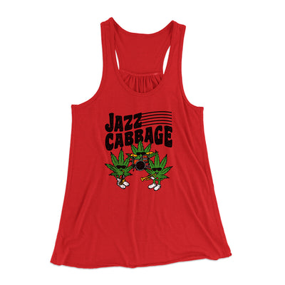 Jazz Cabbage Funny Women's Flowey Racerback Tank Top Red | Funny Shirt from Famous In Real Life