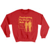 Thanksgiving Pre-Dinner Walk Ugly Sweater Red | Funny Shirt from Famous In Real Life