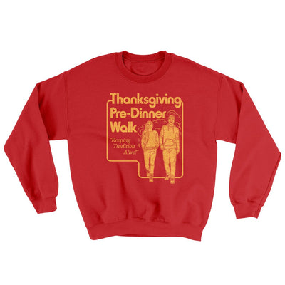 Thanksgiving Pre-Dinner Walk Ugly Sweater Red | Funny Shirt from Famous In Real Life