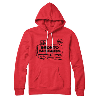 Bronto Burgers Hoodie Red | Funny Shirt from Famous In Real Life