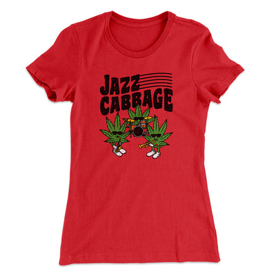 Jazz Cabbage Funny Women's T-Shirt Red | Funny Shirt from Famous In Real Life