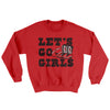 Lets Go Girls Ugly Sweater Red | Funny Shirt from Famous In Real Life