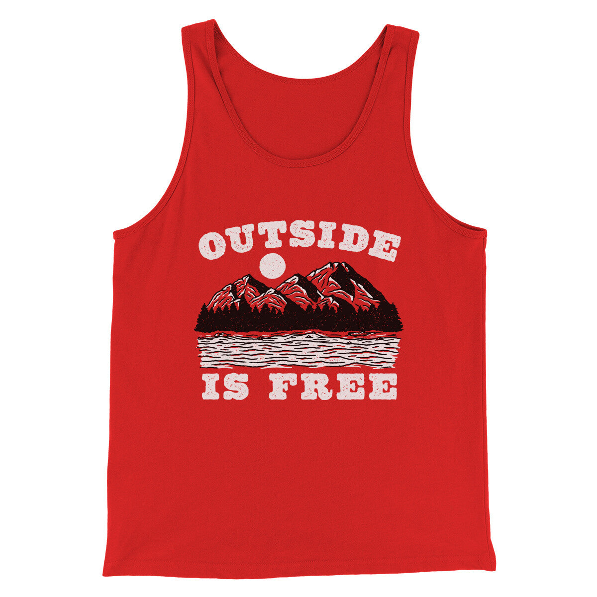 Outside Is Free Men/Unisex Tank Top | Funny Shirt from Famous In Real Life