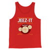 Jeez-Its Men/Unisex Tank Top Red | Funny Shirt from Famous In Real Life
