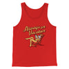 Always On Vacation Men/Unisex Tank Top Red | Funny Shirt from Famous In Real Life