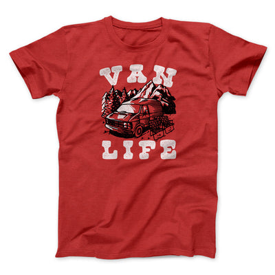 Van Life Men/Unisex T-Shirt Red | Funny Shirt from Famous In Real Life
