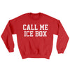 Call Me Ice Box Ugly Sweater Red | Funny Shirt from Famous In Real Life