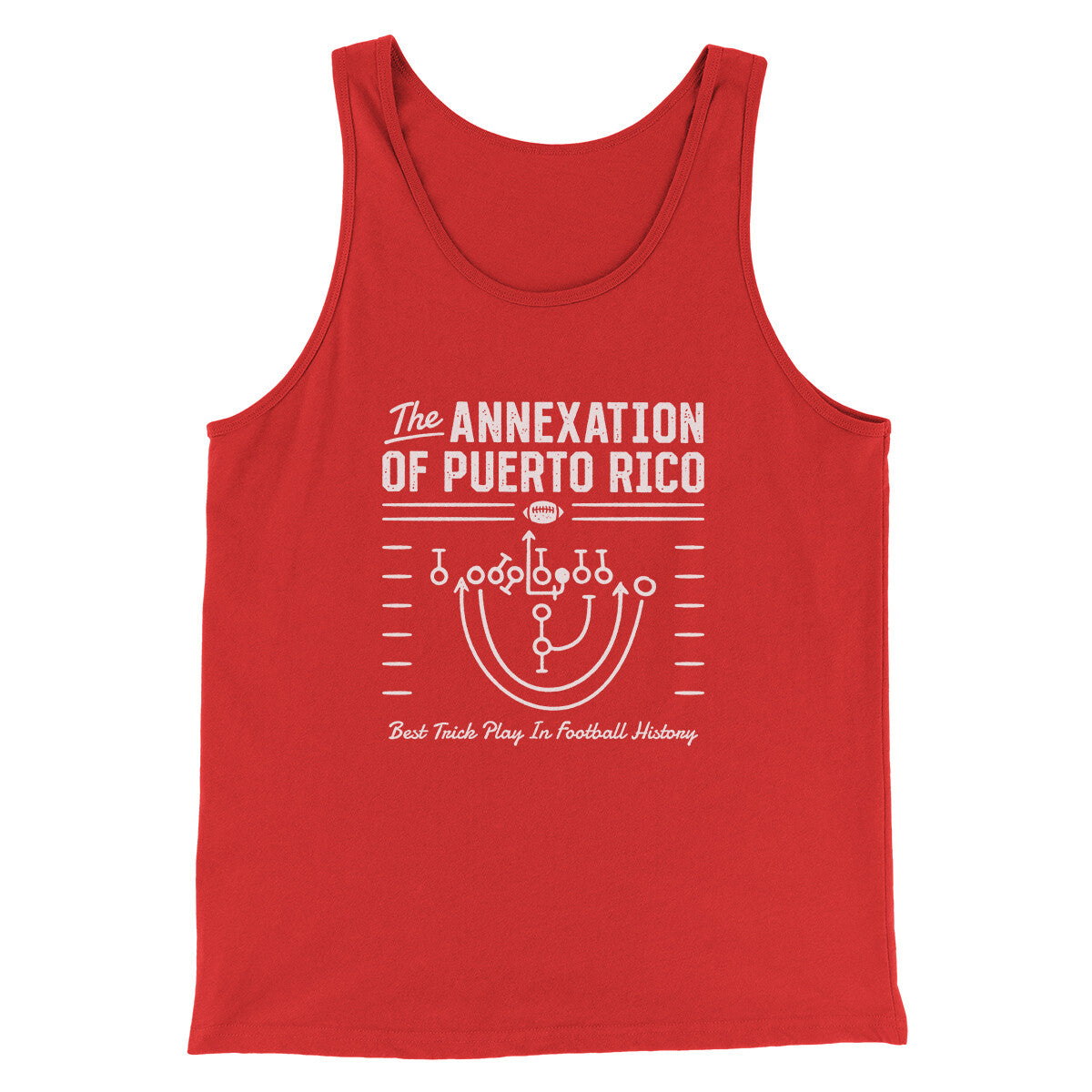 The Annexation Of Puerto Rico Funny Movie Men/Unisex Tank Top Red | Funny Shirt from Famous In Real Life