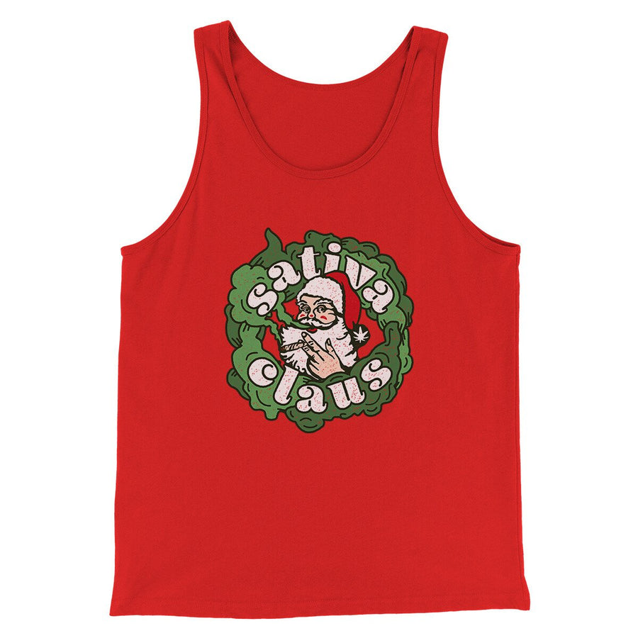 Sativa Claus Men/Unisex Tank Top | Funny Shirt from Famous In Real Life