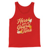 Here For A Gourd Time Men/Unisex Tank Top Red | Funny Shirt from Famous In Real Life