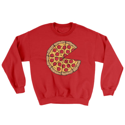 Pizza Slice Couple's Shirt Ugly Sweater Red | Funny Shirt from Famous In Real Life