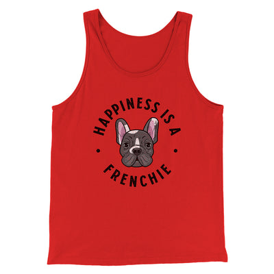 Happiness Is A Frenchie Men/Unisex Tank Top Red | Funny Shirt from Famous In Real Life