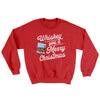 Whiskey You A Merry Christmas Ugly Sweater Red | Funny Shirt from Famous In Real Life