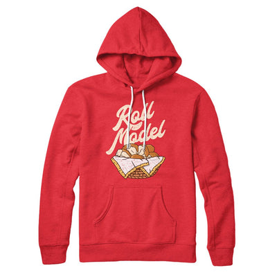 Roll Model Hoodie Red | Funny Shirt from Famous In Real Life