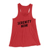 Serenity Now Women's Flowey Racerback Tank Top Red | Funny Shirt from Famous In Real Life