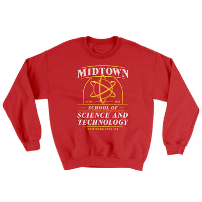 Midtown School Of Science And Technology Ugly Sweater Red | Funny Shirt from Famous In Real Life