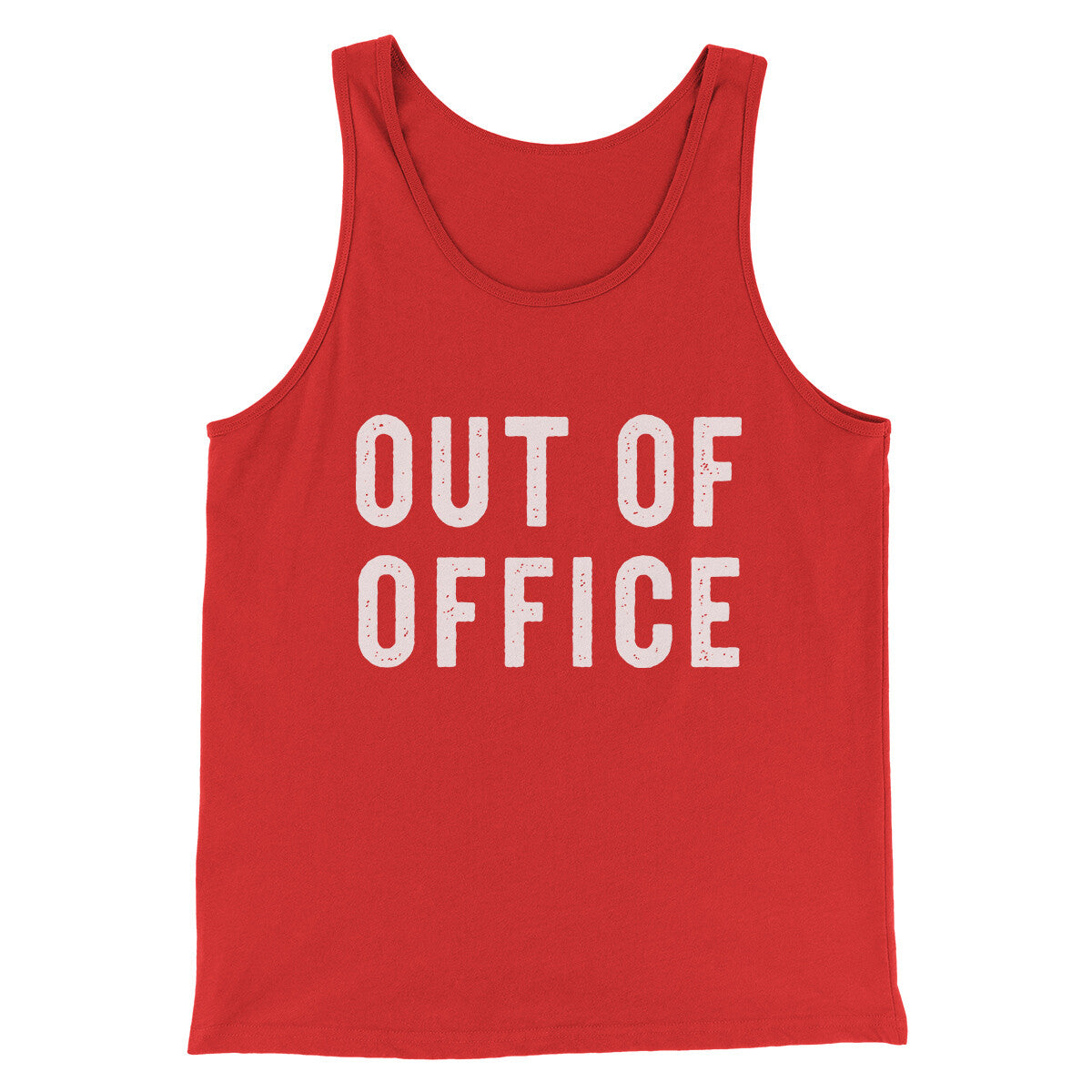 Out Of Office Funny Men/Unisex Tank Top Red | Funny Shirt from Famous In Real Life