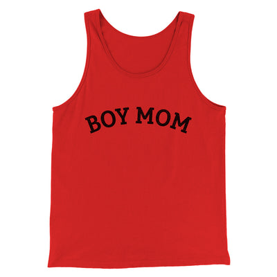Boy Mom Men/Unisex Tank Top Red | Funny Shirt from Famous In Real Life