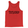 Silently Judging Your Grammar Funny Men/Unisex Tank Top Red | Funny Shirt from Famous In Real Life