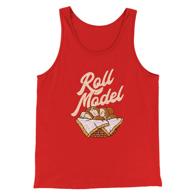 Roll Model Funny Thanksgiving Men/Unisex Tank Top Red | Funny Shirt from Famous In Real Life