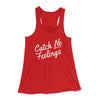 Catch No Feelings Women's Flowey Racerback Tank Top Red | Funny Shirt from Famous In Real Life