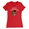 Happy Catsgiving Women's T-Shirt Red | Funny Shirt from Famous In Real Life