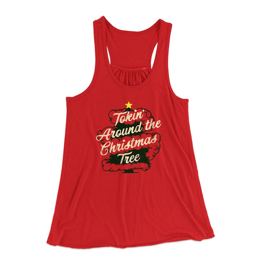 Tokin Around The Christmas Tree Women's Flowey Racerback Tank Top | Funny Shirt from Famous In Real Life