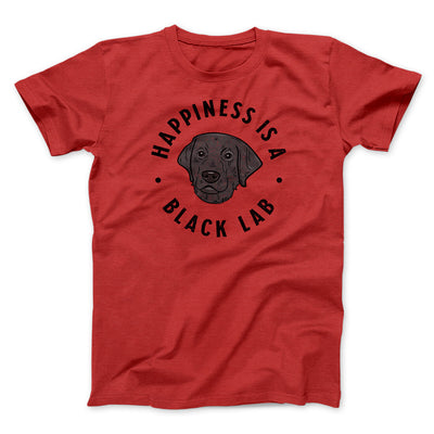 Happiness Is A Black Lab Men/Unisex T-Shirt Red | Funny Shirt from Famous In Real Life