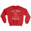 Lift Your Spirits Ugly Sweater Red | Funny Shirt from Famous In Real Life