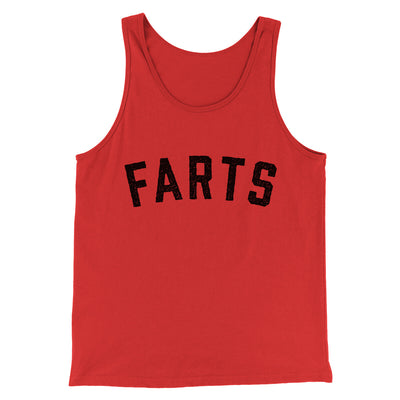 Farts Funny Men/Unisex Tank Top Red | Funny Shirt from Famous In Real Life