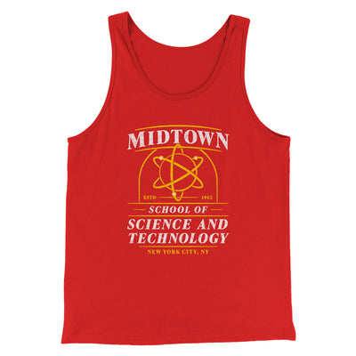 Midtown School Of Science And Technology Men/Unisex Tank Top Red | Funny Shirt from Famous In Real Life