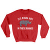 It's Kinda Hot In These Rhinos Ugly Sweater Red | Funny Shirt from Famous In Real Life