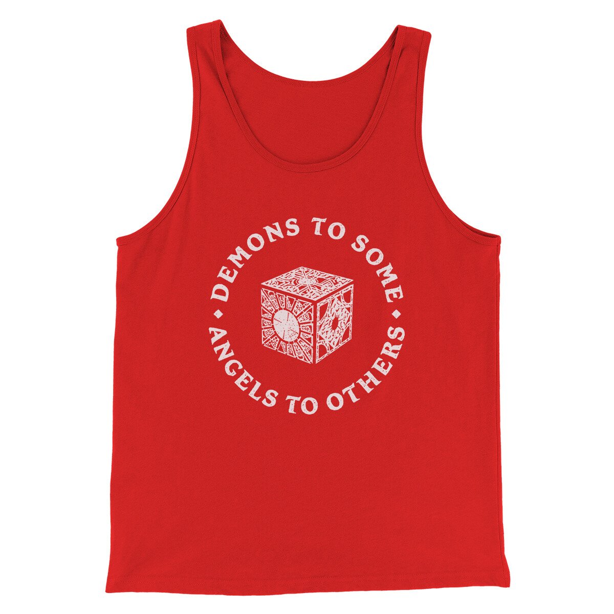 Demons To Some Angels To Others Funny Movie Men/Unisex Tank Top Red | Funny Shirt from Famous In Real Life