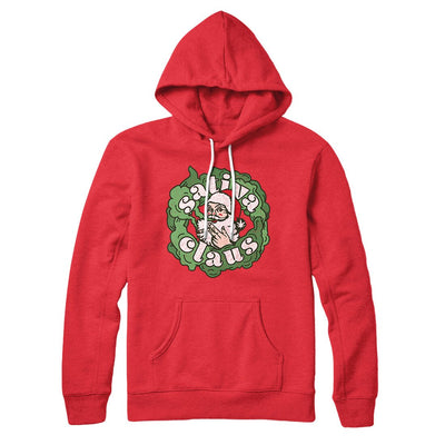 Sativa Claus Hoodie Red | Funny Shirt from Famous In Real Life