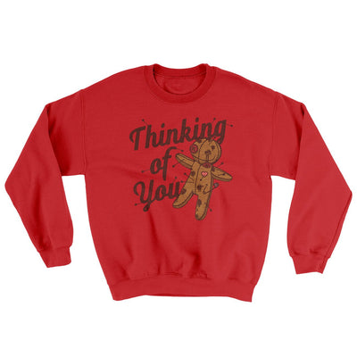 Thinking Of You Ugly Sweater Red | Funny Shirt from Famous In Real Life