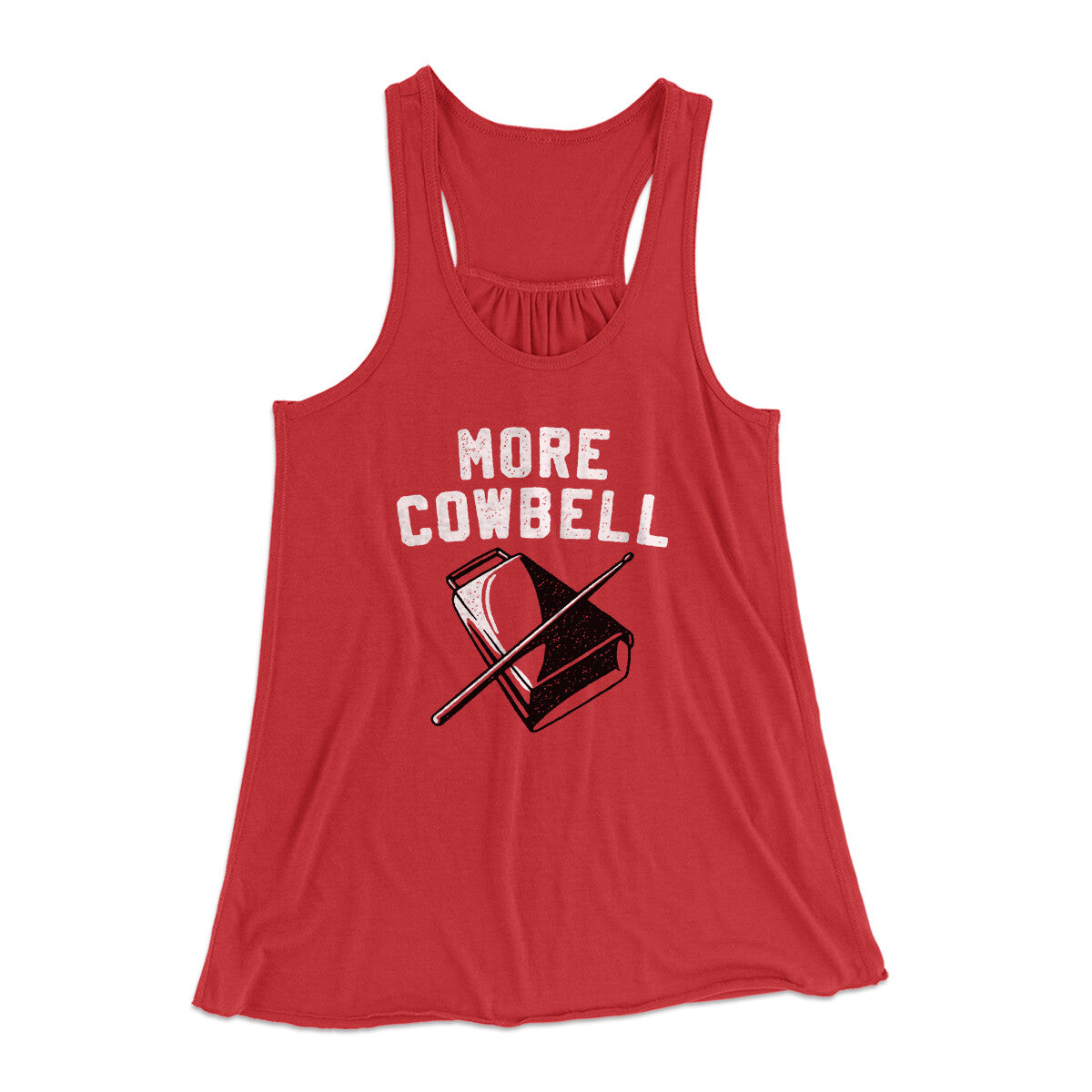 More Cowbell Women's Flowey Racerback Tank Top | Funny Shirt from Famous In Real Life