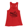 Rays Music Exchange Women's Flowey Racerback Tank Top Red | Funny Shirt from Famous In Real Life