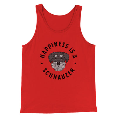 Happiness Is A Schnauzer Men/Unisex Tank Top Red | Funny Shirt from Famous In Real Life