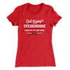 Chet Ripley's Steakhouse Women's T-Shirt Red | Funny Shirt from Famous In Real Life